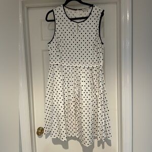 Boden size US 14, navy polkadotted dress new without tags